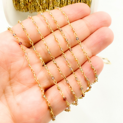 Tunduru Sapphire Wire Wrap Chain