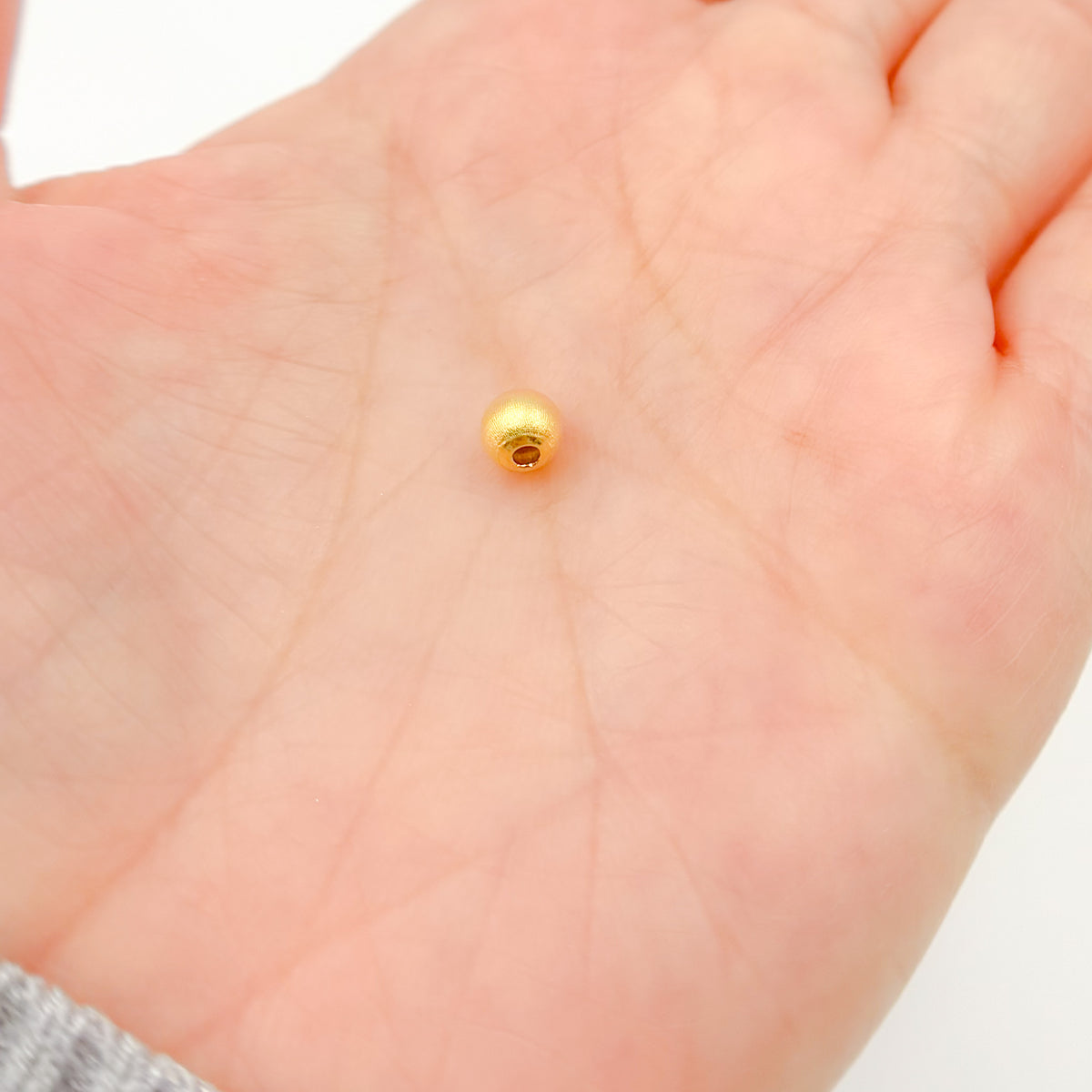 5MM Gold Plated Sterling Silver Velvet Beads