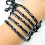 Load image into Gallery viewer, X23BRM. Black Rhodium 925 Sterling Silver Smooth Curb Chain.