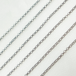 Load image into Gallery viewer, Black Rhodium Sterling Silver Rolo Chain