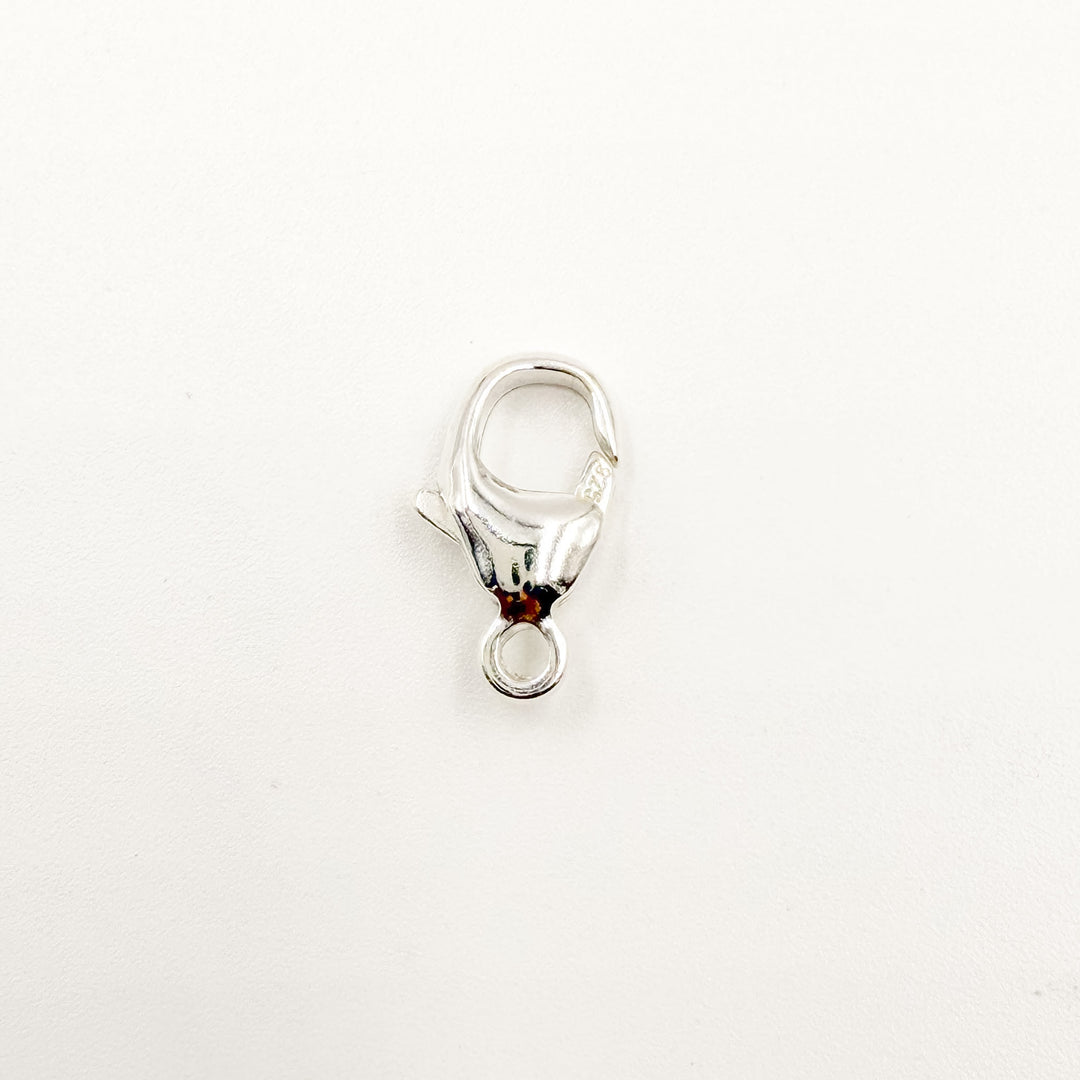 0925TC. White Sterling Silver Trigger Clasps with Fixed Ring