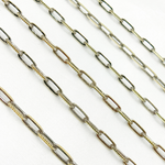 Load image into Gallery viewer, Z113GB. Two Tone Black Rhodium and Gold Plated Paperclip Textured Chain
