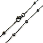 Load image into Gallery viewer, Sterling Silver Black Necklace Satellite