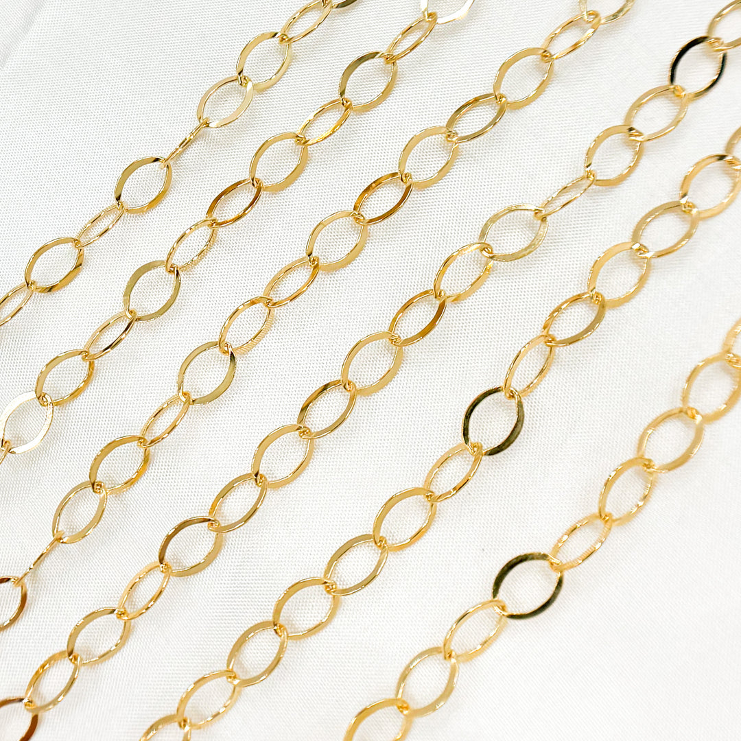 720FGF. 14K Gold Filled Flat Ova Link Chain