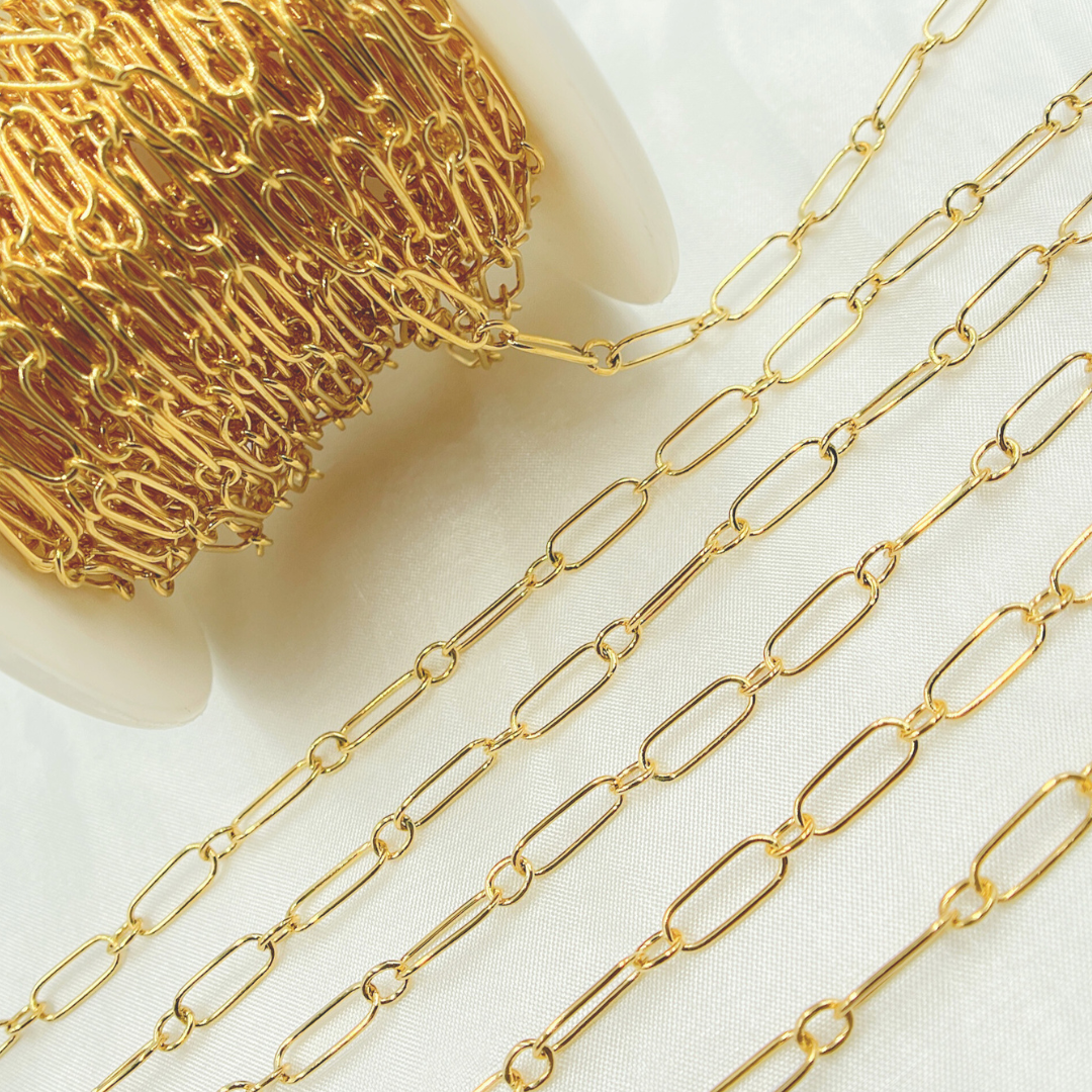 14K Yellow Gold Filled Smooth Oval Link & Round Links Chain