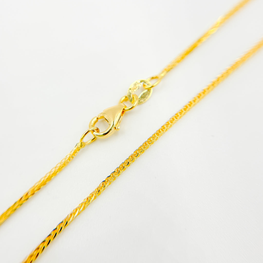 020SP3T418K. 18K Solid Gold Wheat Chain