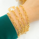Load image into Gallery viewer, 589GF. 14k Gold Filled Cable Smooth and Hammered Links Chain
