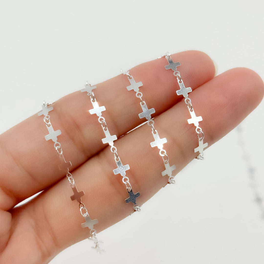 V310SS. Sterling Silver Fancy Cross-Link Chain