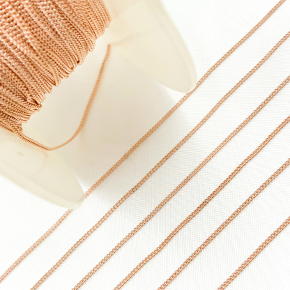 Rose Gold Filled Curb Link Chain