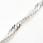 Load image into Gallery viewer, Sterling Silver Singapore Link Chain

