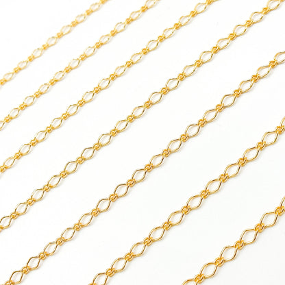20MQGF. 14K Gold Filled Rhomb Link Chain