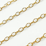 Load image into Gallery viewer, V100GP. Gold Plated Sterling Silver Oval Cable Chain