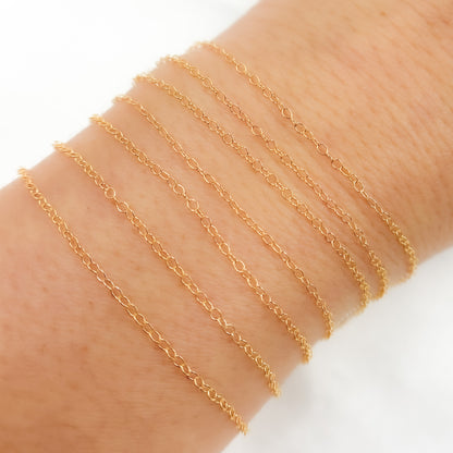14K Gold-Filled Smooth Cable Chain
