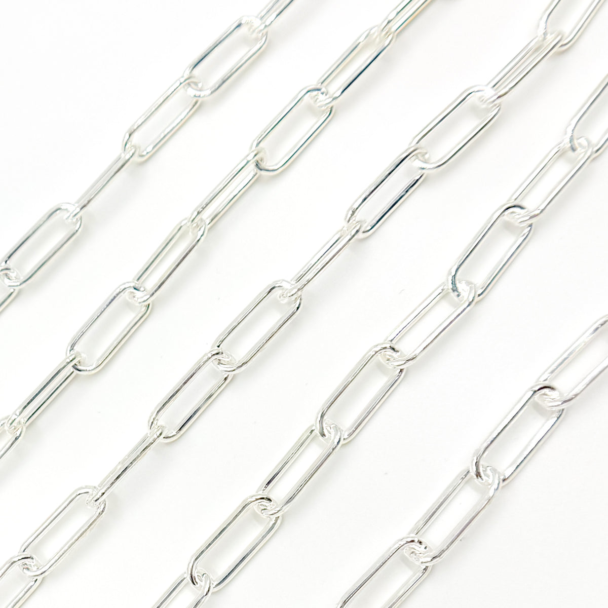 Sterling Silver Smooth Paperclip Chain