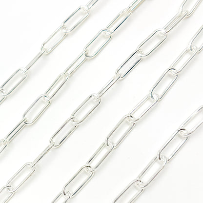 Sterling Silver Smooth Paperclip Chain