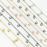 Load image into Gallery viewer, CZ2. 4mm Cubic Zirconia Square Shape Dangle Chain
