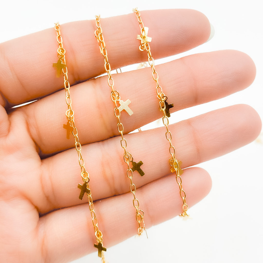 V311GF. 14K Gold-Filled Fancy Dangle Cross-Link Chain