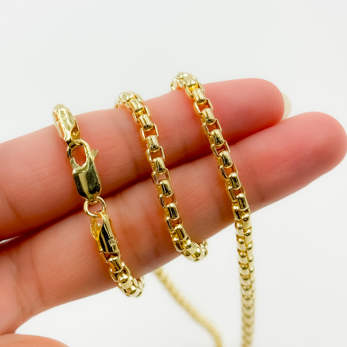 200HIV0934000. 14k Solid Yellow Gold Venetian Box Link Chain