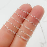 Load image into Gallery viewer, 1653CSS. 925 Sterling Silver 3 Long and 5 Short Link Chain