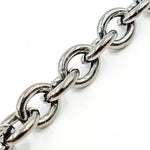 Load image into Gallery viewer, V268BR. Black Rhodium Sterling Silver Heavy Oval Link Chain
