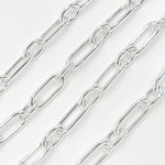 Load image into Gallery viewer, 539MTSS. Sterling Silver Smooth Long &amp; Short Links Chain
