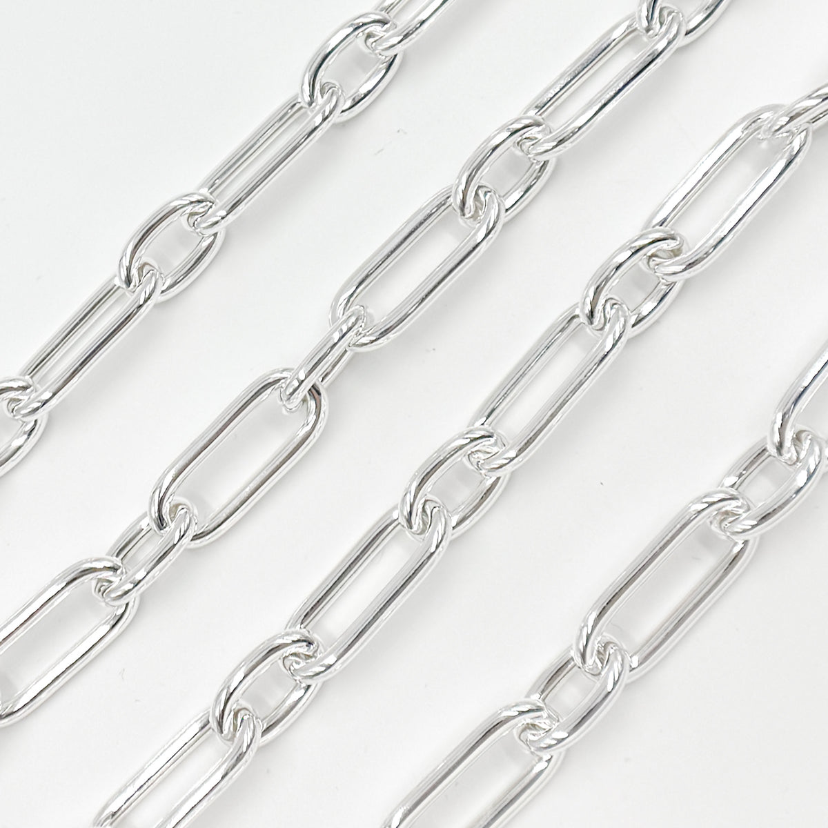Sterling Silver Smooth Long & Short Links Chain