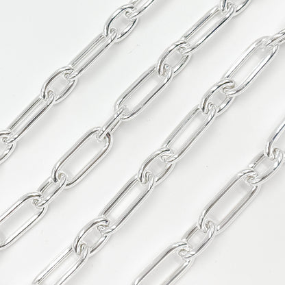 Sterling Silver Smooth Long & Short Links Chain