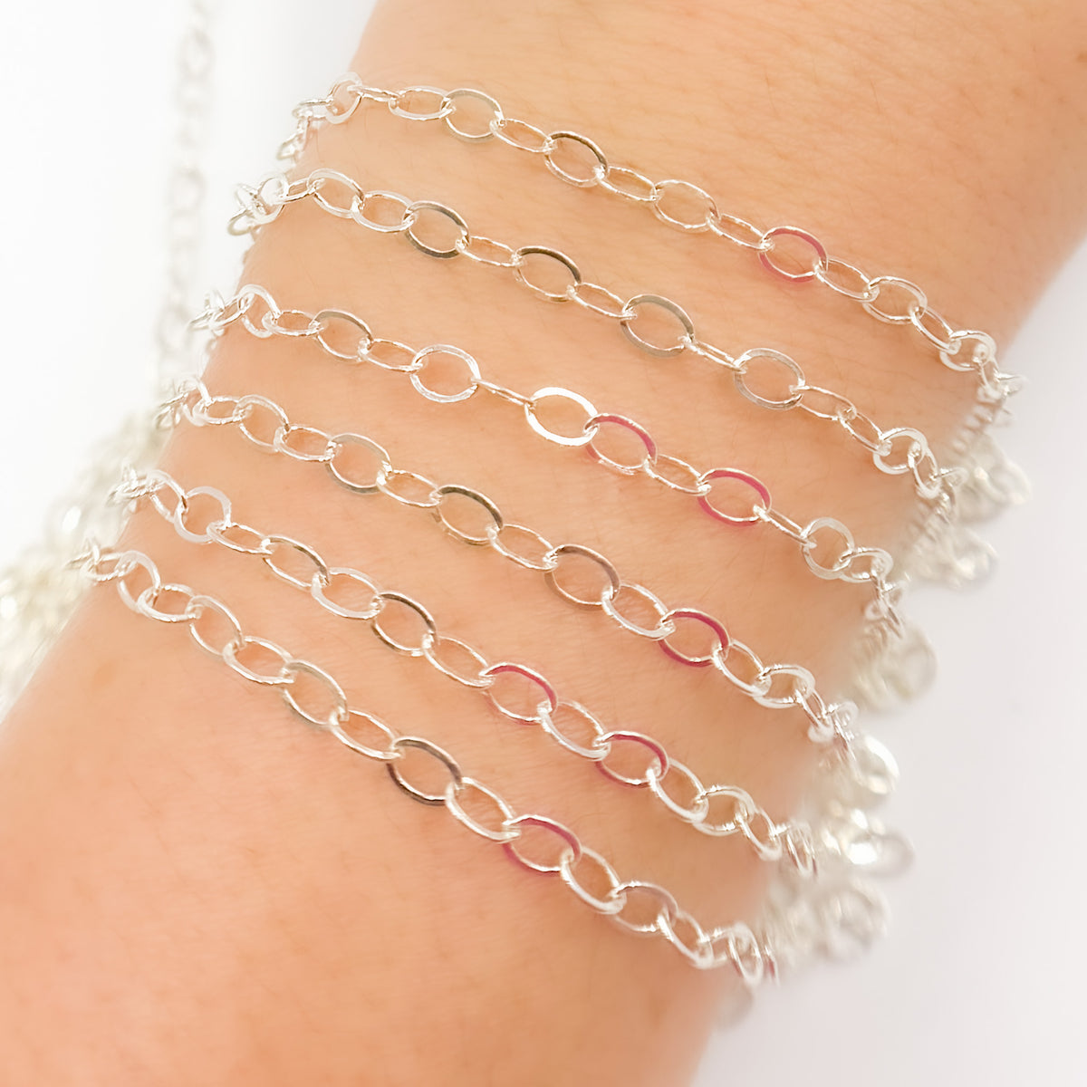 Sterling Silver Flat Cable Chain