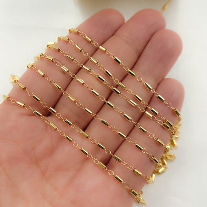 14K Gold-Filled Cable Tube Chain