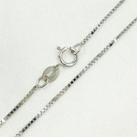 Load image into Gallery viewer, 058VEDWG. 14k Solid White Gold Link Box Chain
