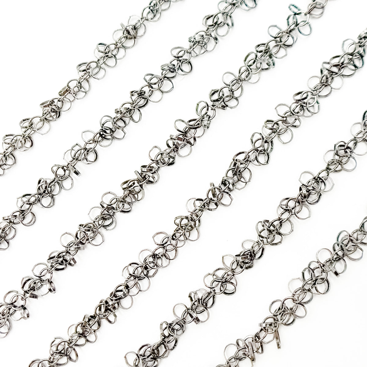Black Rhodium Sterling Silver Dangle Chain