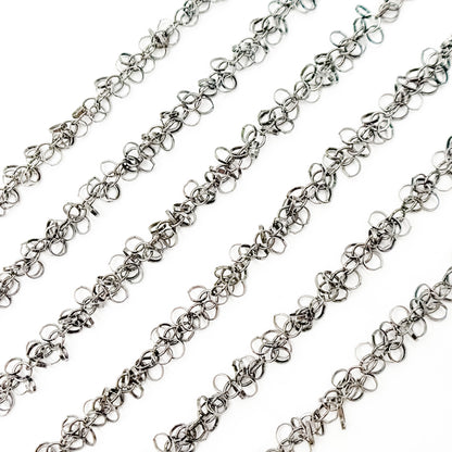 Black Rhodium Sterling Silver Dangle Chain