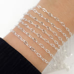 Load image into Gallery viewer, Z17SS. Sterling Silver Diamond Cut Paperclip Chain
