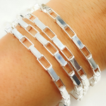 Load image into Gallery viewer, V42SS. Sterling Silver Flat Box Link Chain