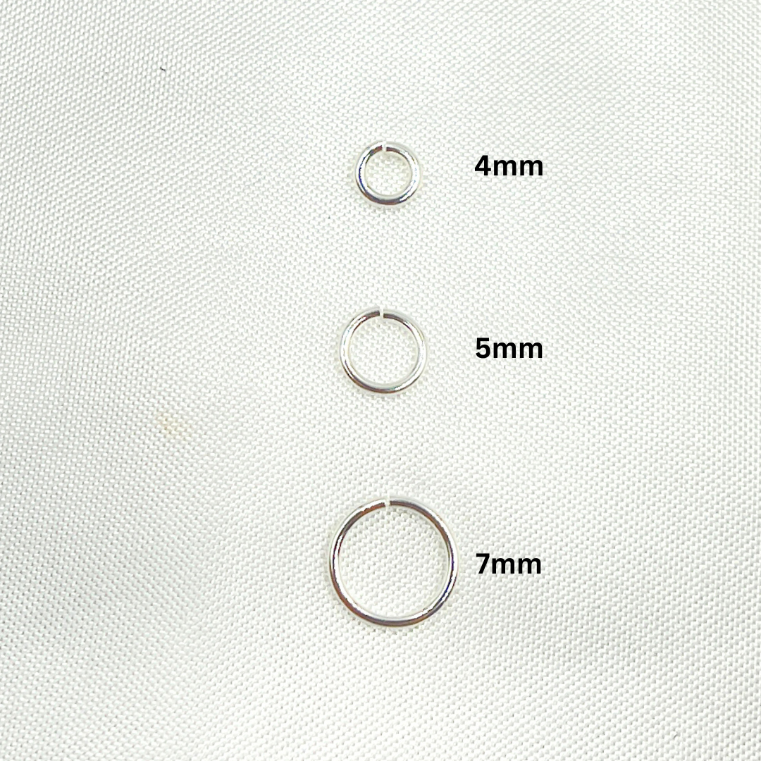 925 Sterling Silver Open Jump Ring 20 Gauge 7mm. 5004486C