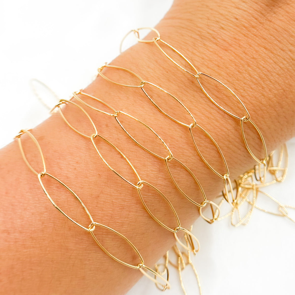 14K Gold Filled Marquis Link Chain