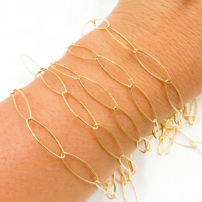 14K Gold Filled Marquis Link Chain