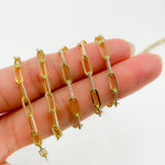 Load image into Gallery viewer, Z113GS. Two Tone Sterling Silver and Gold Plated Paperclip Textured Chain