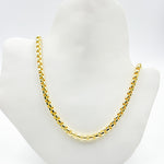 Load image into Gallery viewer, 270HVI0934000. 14k Solid Yellow Gold Venezian Hollow Box Link Chain
