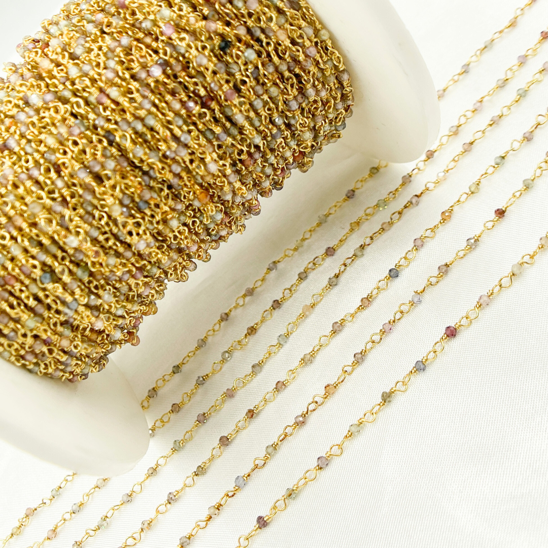 Tunduru Sapphire Wire Wrap Chain