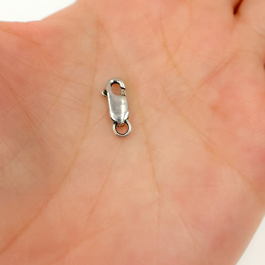 12MM Oxidized Sterling Silver Lobster Clasp