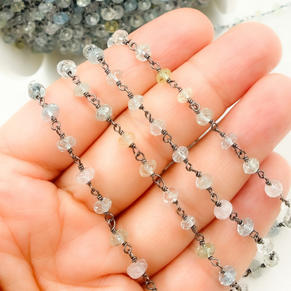 Aquamarine Oxidized Wire Chain.