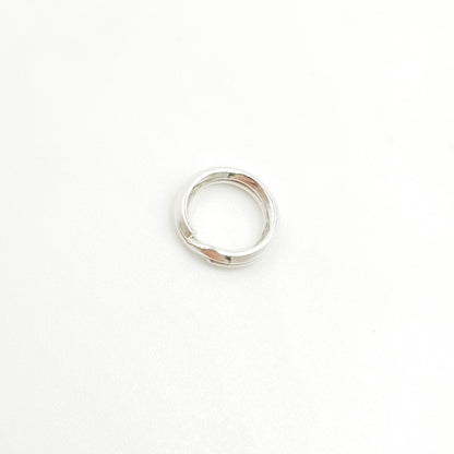 White Silver Split Ring