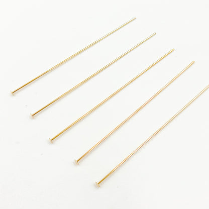 24 Gauge Gold-filled Flat 1.5 Inch Headpin