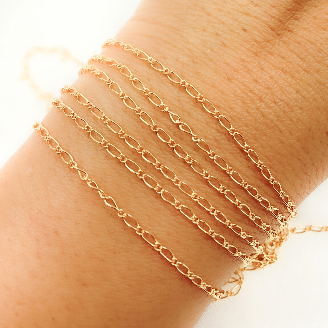 14k Gold Filled Figaro Chain.