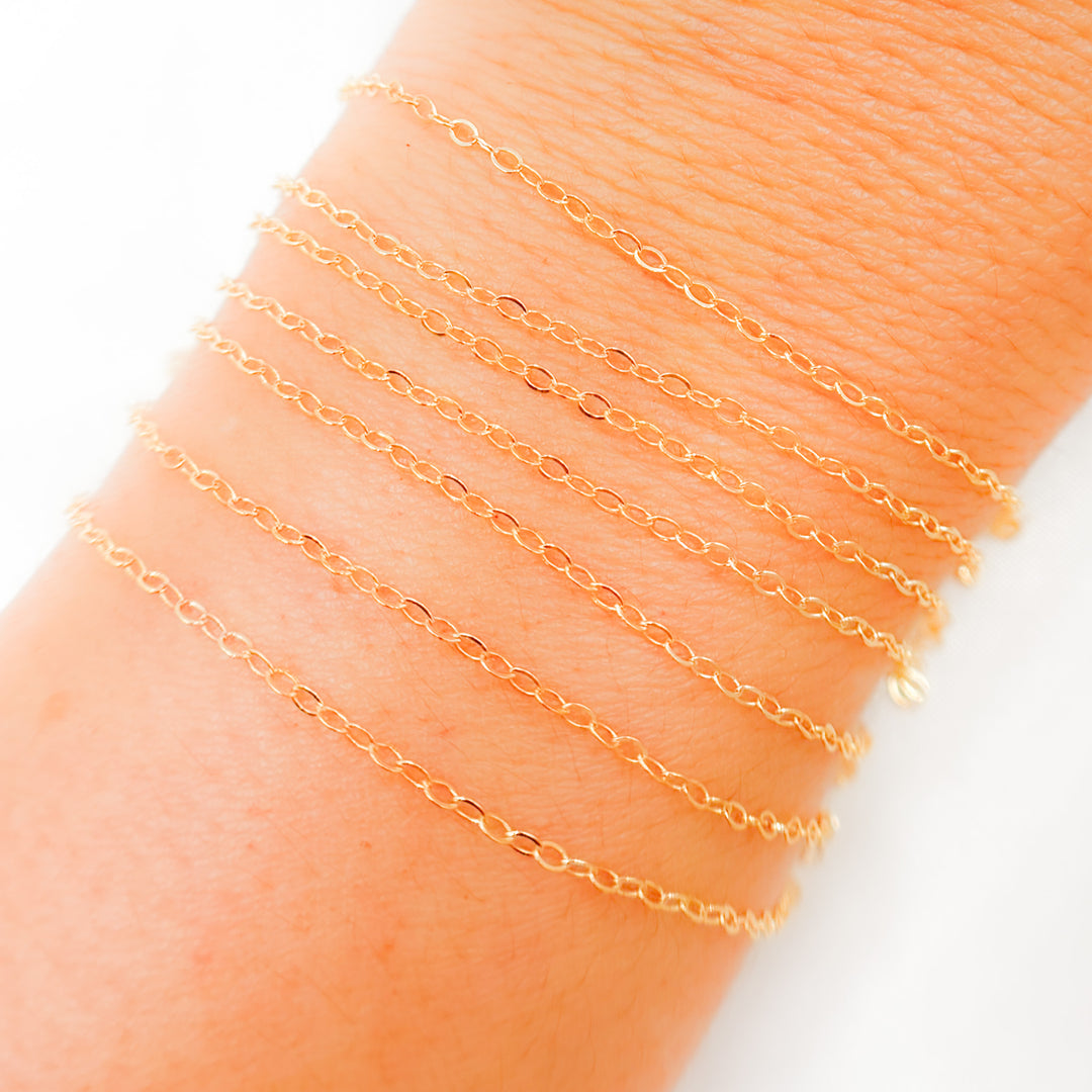 1120FGF. 14K Gold Filled Flat Cable Chain