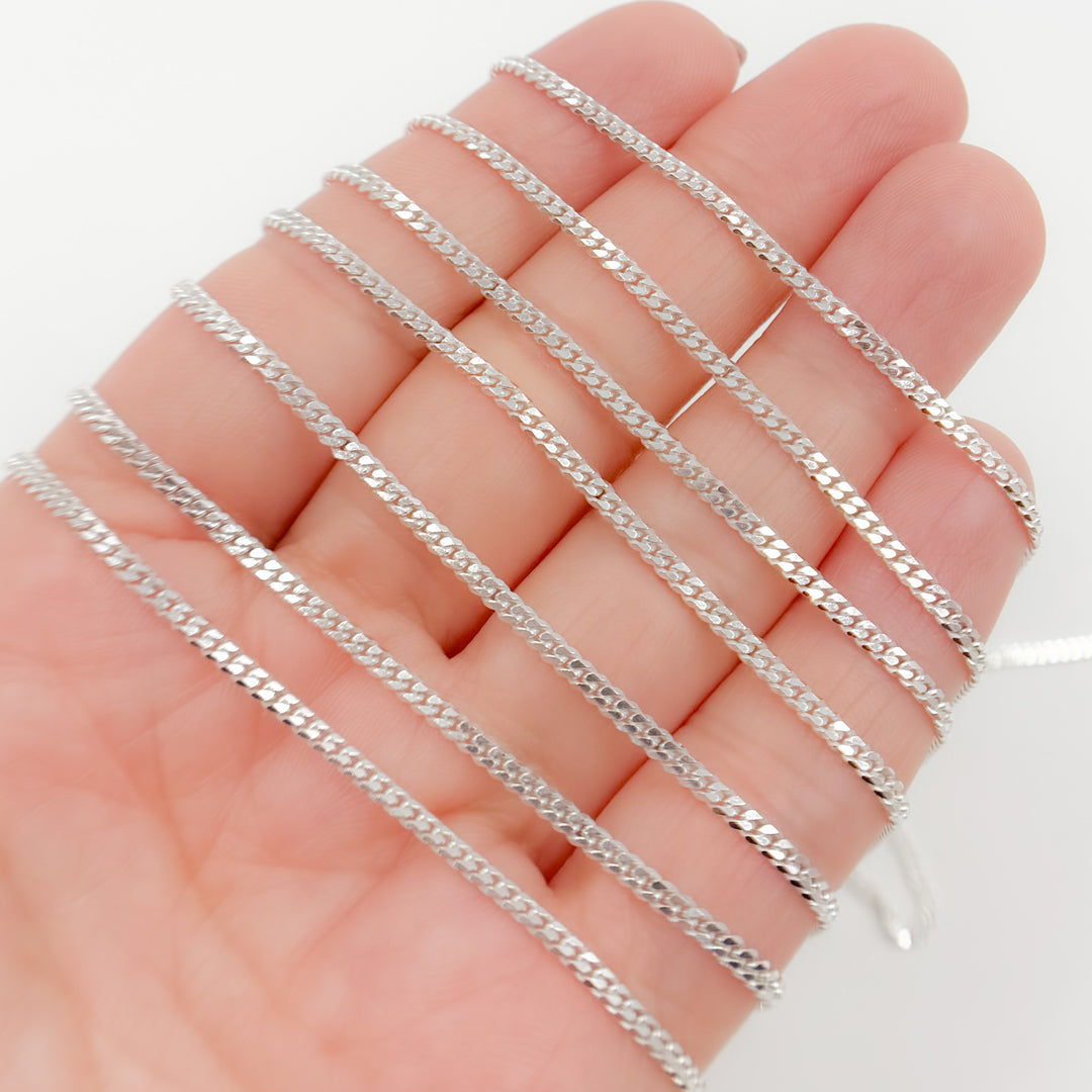 Sterling Silver 2mm Flat Curb Chain