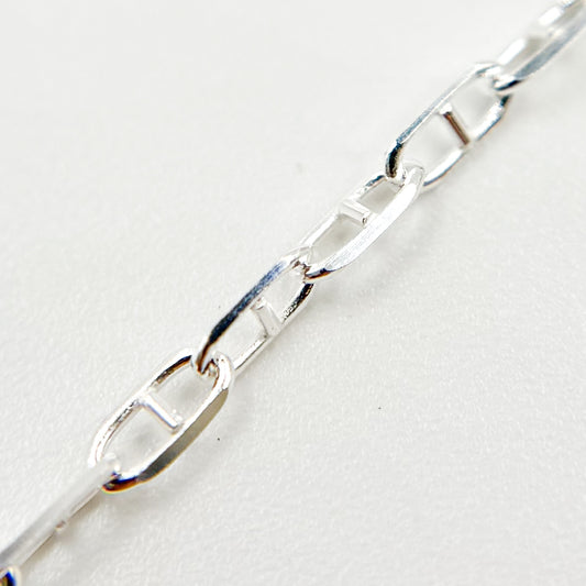 Sterling Silver Diamond Cut Marina Chain