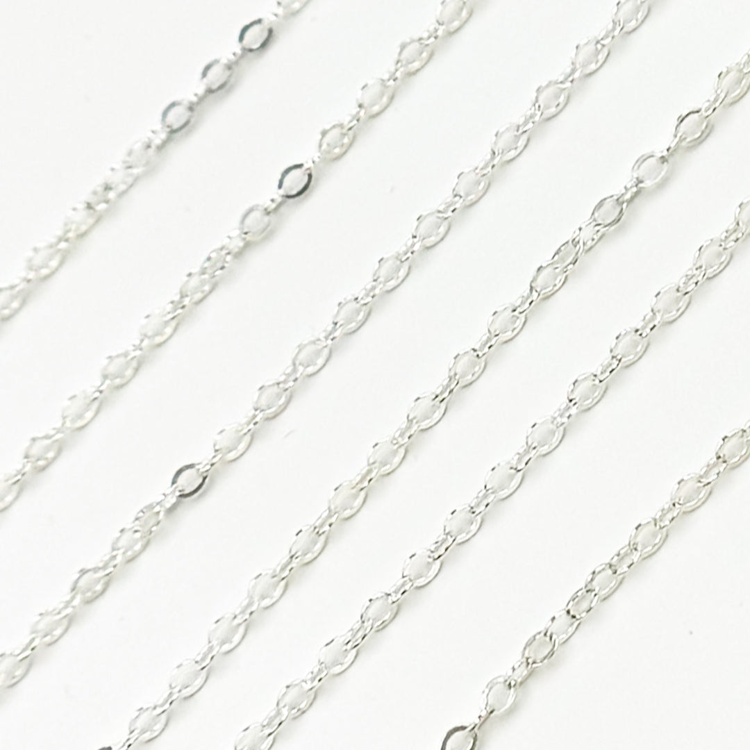 1813FSS. Sterling Silver Flat Cable Chain