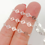 Load image into Gallery viewer, V15SS. Sterling Silver Patterned Round Disc Link Chain
